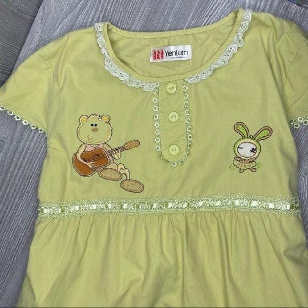 Yenlum collection unique dress with bunny embroidered decora harajuku kawaii
